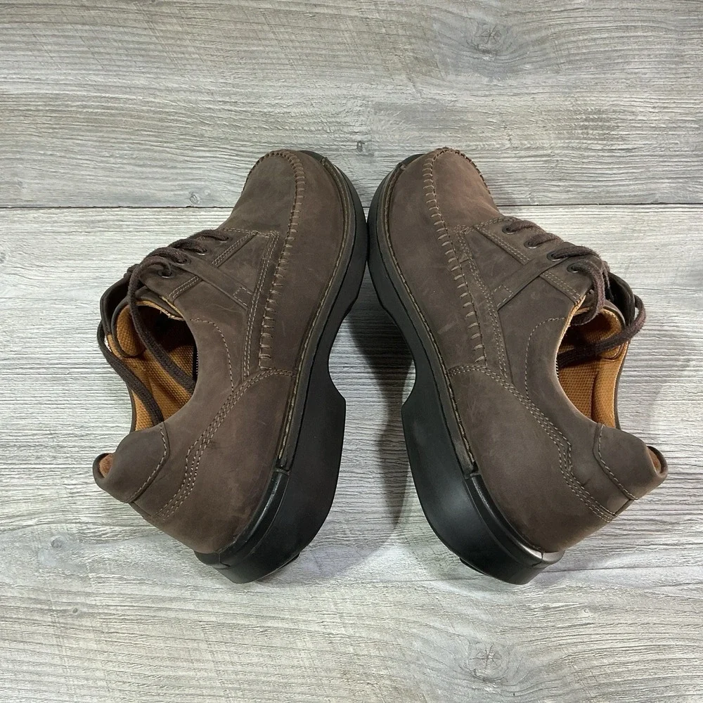 Ecco Fusion II Moc Cocoa Brown Leather Casual Lace Up Mens Shoes Size 13 EU 47